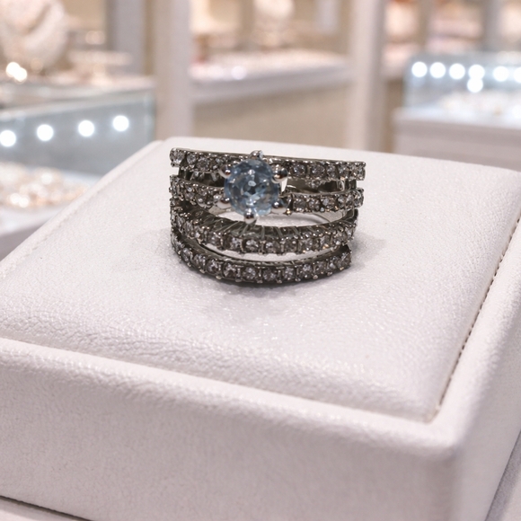 Jewelry - Wedding Engagement Promise Ring Set